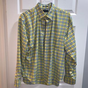 Lands' End gingham, blue, green yellow